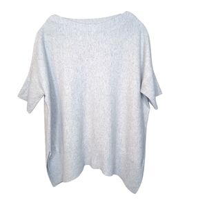 Snapdragon Designs Cashmere Light Gray Oversized Short Sleeve Sweater Size S-M